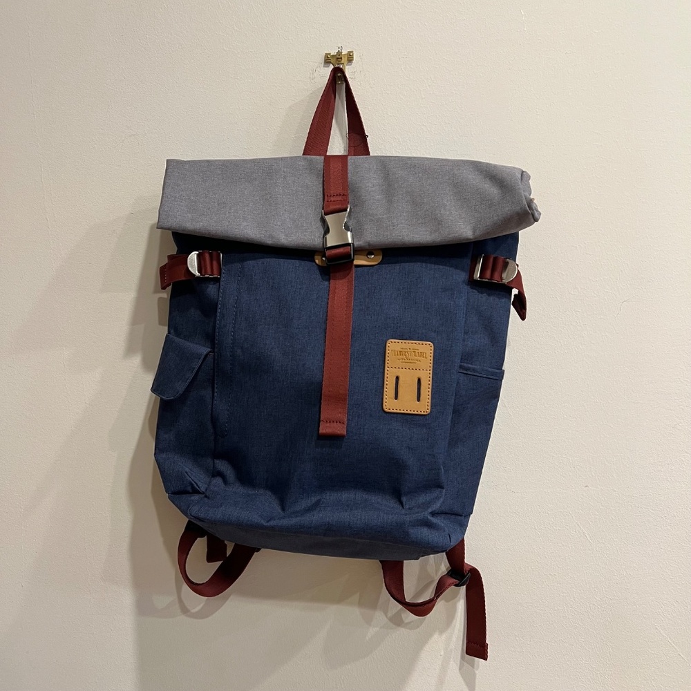 Harvest Label Roll-Top 2.0 Navy Cordura Style Backpack NWT